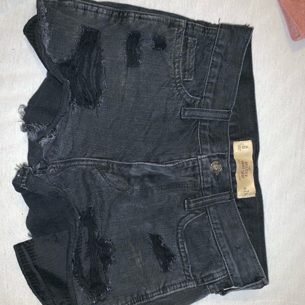 Black jean shorts